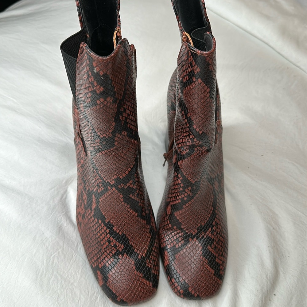 Square toe ankle boots